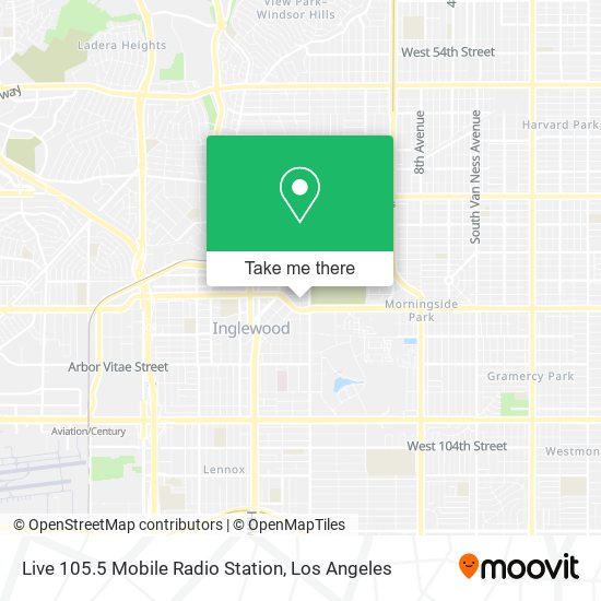 Live 105.5 Mobile Radio Station map