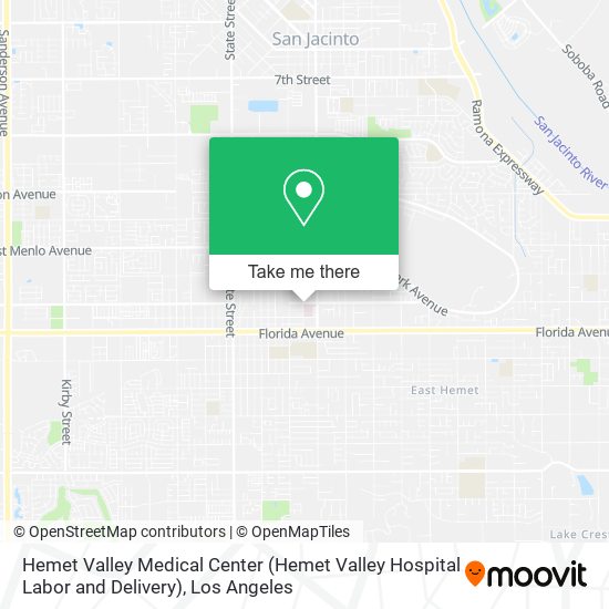 Mapa de Hemet Valley Medical Center (Hemet Valley Hospital Labor and Delivery)