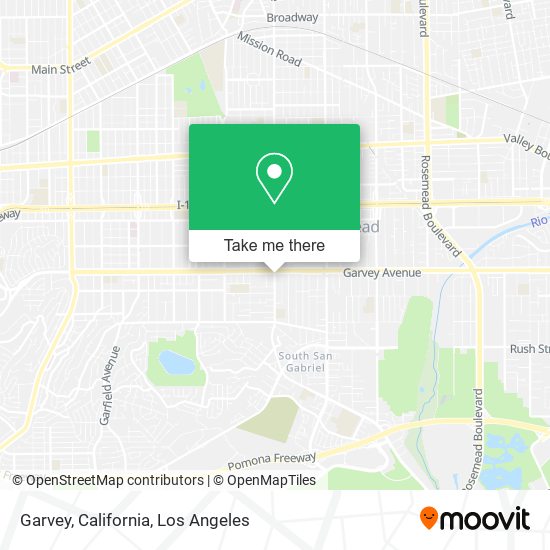 Garvey, California map