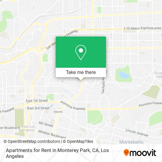 Mapa de Apartments for Rent in Monterey Park, CA