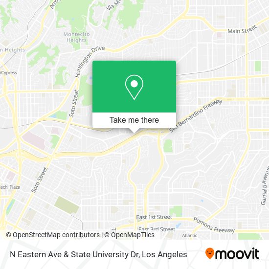 N Eastern Ave & State University Dr map