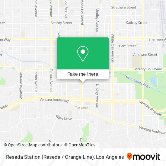 Mapa de Reseda Station (Reseda / Orange Line)