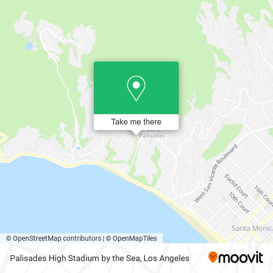 Palisades High Stadium by the Sea map