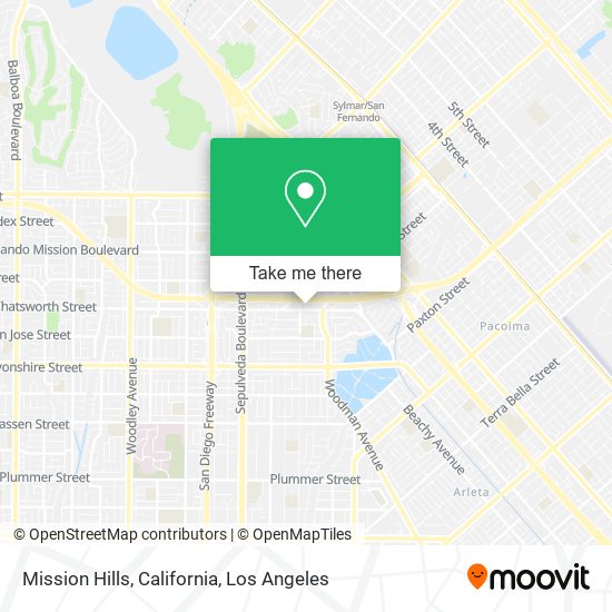 Mission Hills, California map