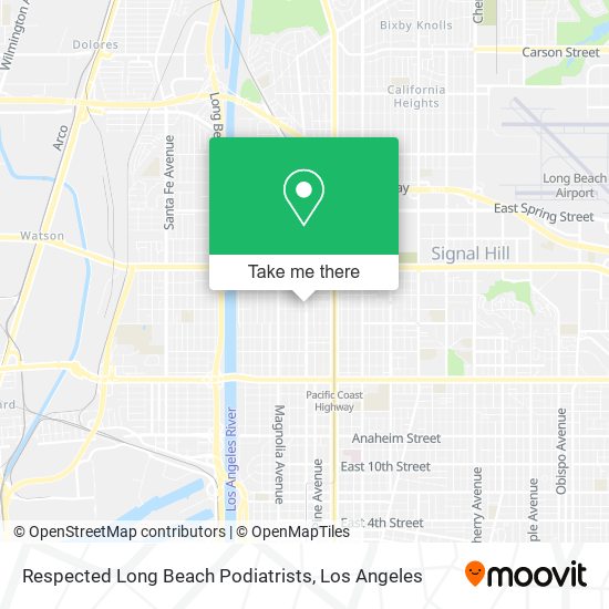 Mapa de Respected Long Beach Podiatrists