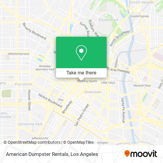 American Dumpster Rentals map