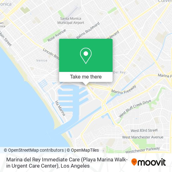 Mapa de Marina del Rey Immediate Care (Playa Marina Walk-in Urgent Care Center)