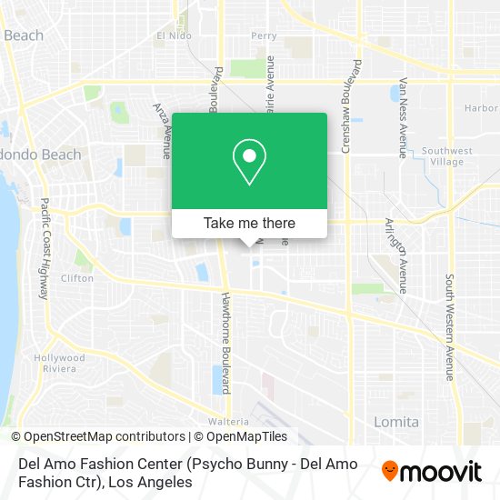 Del Amo Fashion Center (Psycho Bunny - Del Amo Fashion Ctr) map