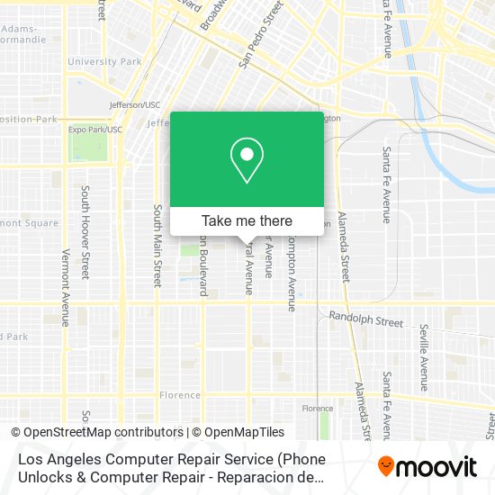 Mapa de Los Angeles Computer Repair Service (Phone Unlocks & Computer Repair - Reparacion de Computadoras)