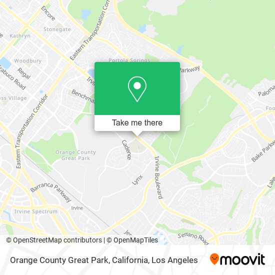 Mapa de Orange County Great Park, California