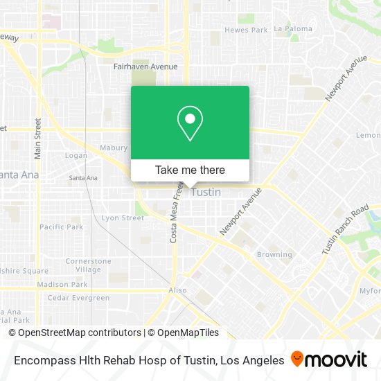 Mapa de Encompass Hlth Rehab Hosp of Tustin