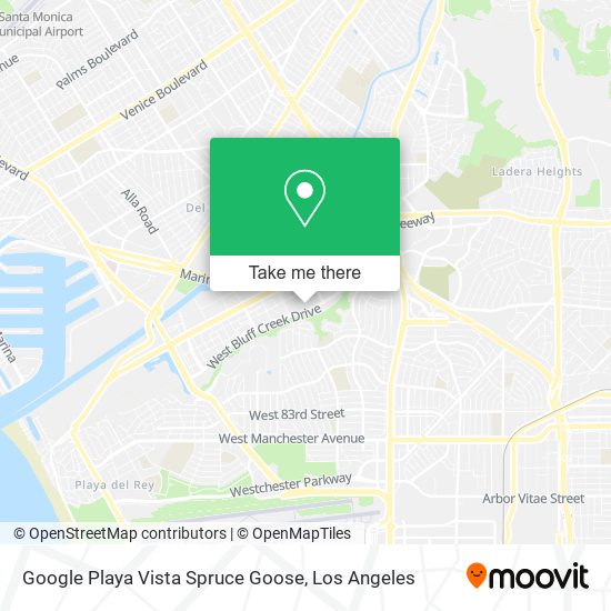 Mapa de Google Playa Vista Spruce Goose