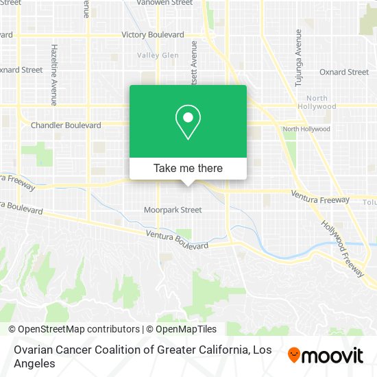 Ovarian Cancer Coalition of Greater California map