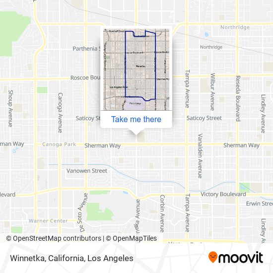 Winnetka, California map