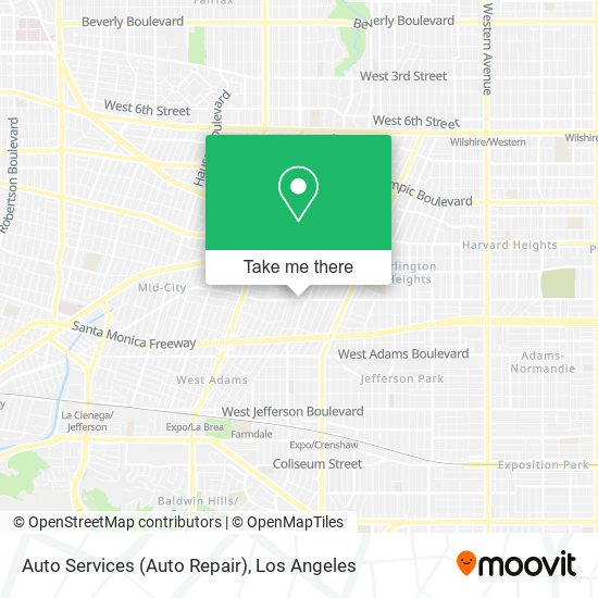 Mapa de Auto Services (Auto Repair)