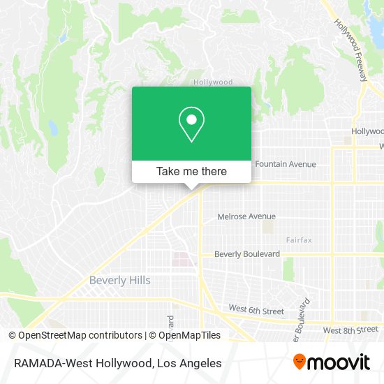 RAMADA-West Hollywood map