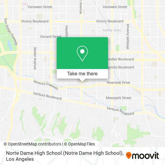 Mapa de Norte Dame High School