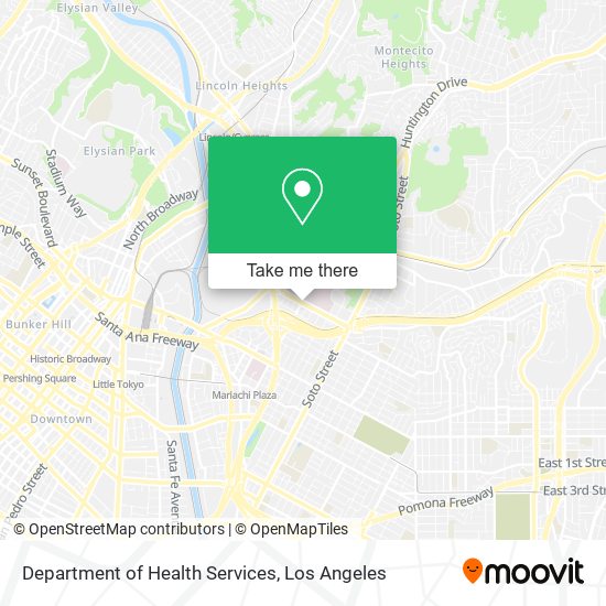 Department of Health Services map