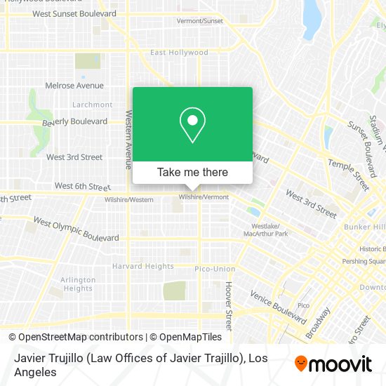 Mapa de Javier Trujillo (Law Offices of Javier Trajillo)