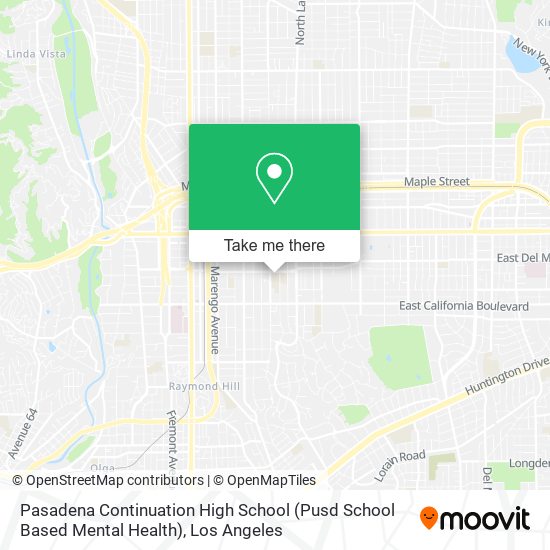 Pasadena Continuation High School (Pusd School Based Mental Health) map