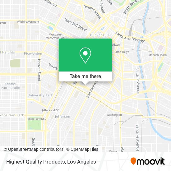 Highest Quality Products map