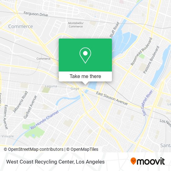 Mapa de West Coast Recycling Center