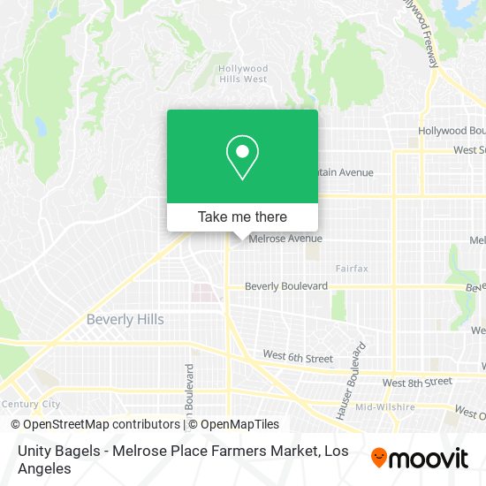 Mapa de Unity Bagels - Melrose Place Farmers Market