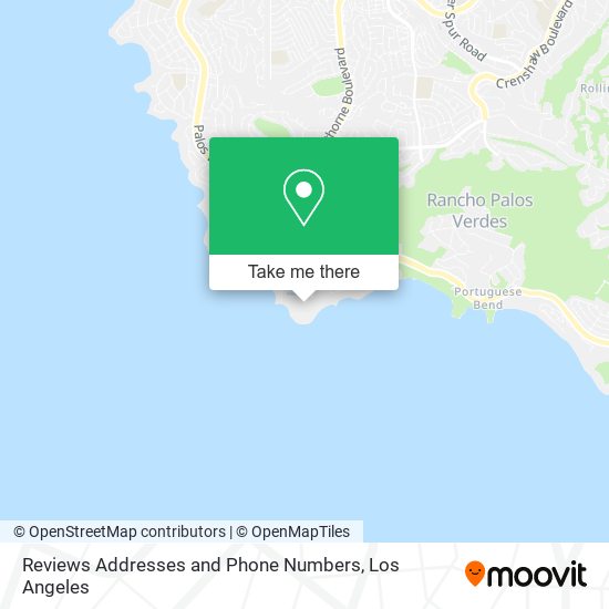 Mapa de Reviews Addresses and Phone Numbers