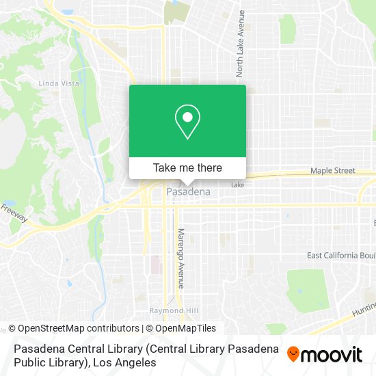 Pasadena Central Library map