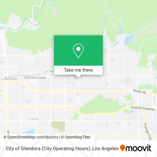 City of Glendora (City Operating Hours) map