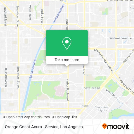 Orange Coast Acura - Service map