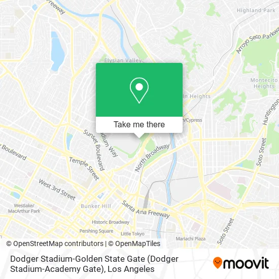 Dodger Stadium-Golden State Gate (Dodger Stadium-Academy Gate) map