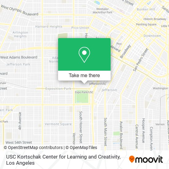Mapa de USC Kortschak Center for Learning and Creativity
