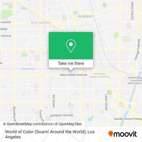 Mapa de World of Color (Soarin' Around the World)