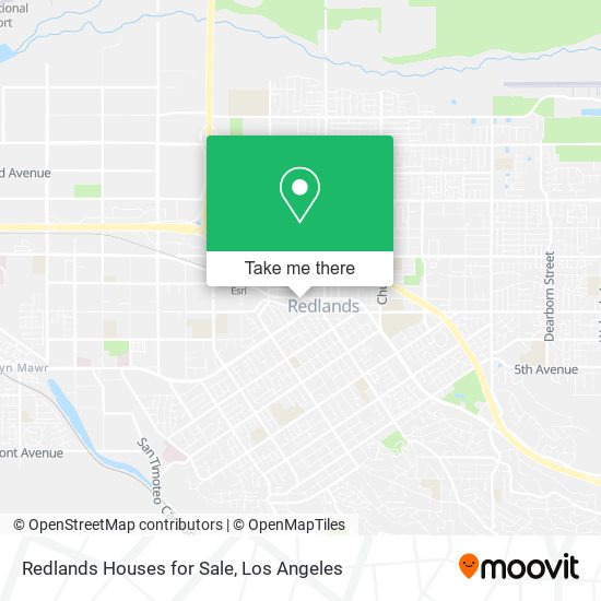 Redlands Houses for Sale map