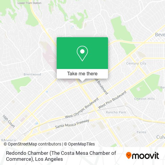 Redondo Chamber (The Costa Mesa Chamber of Commerce) map