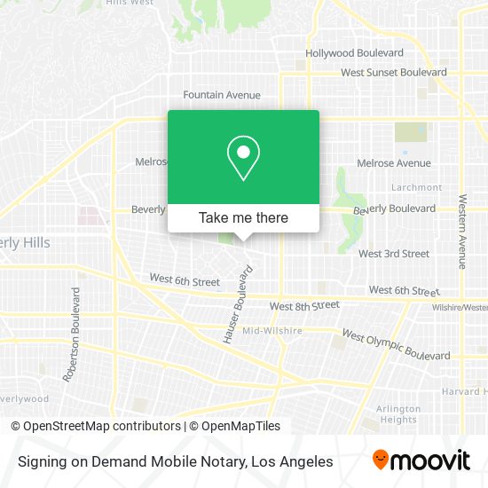 Mapa de Signing on Demand Mobile Notary