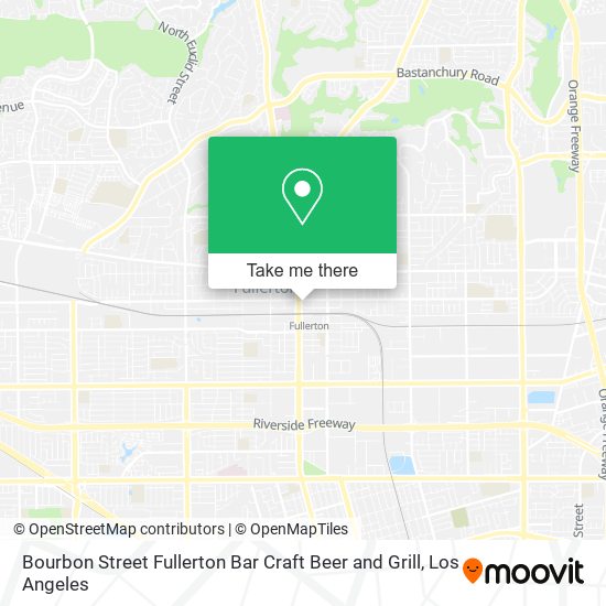 Bourbon Street Fullerton Bar Craft Beer and Grill map