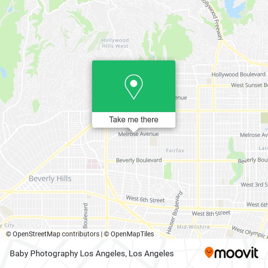 Baby Photography Los Angeles map