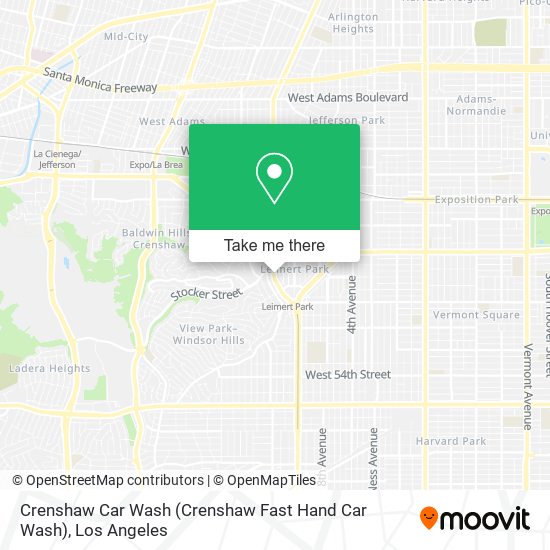 Crenshaw Car Wash (Crenshaw Fast Hand Car Wash) map