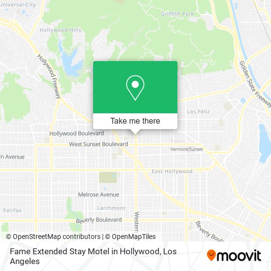 Fame Extended Stay Motel in Hollywood map