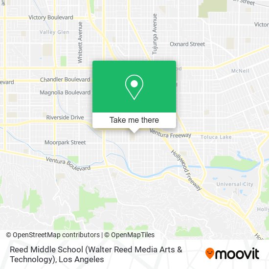 Mapa de Reed Middle School (Walter Reed Media Arts & Technology)