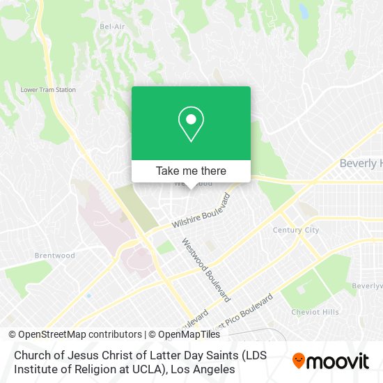 Church of Jesus Christ of Latter Day Saints (LDS Institute of Religion at UCLA) map