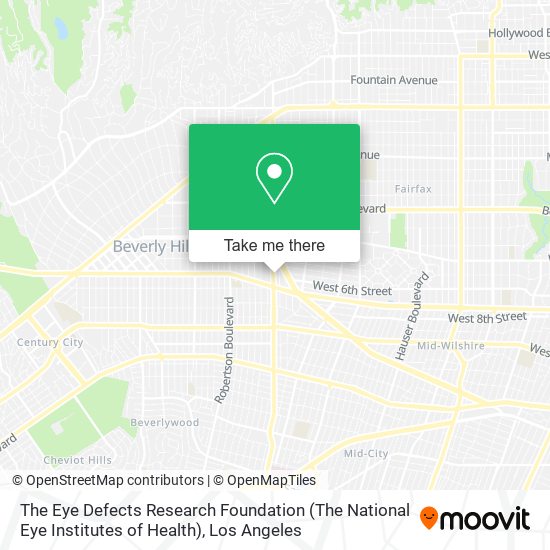 Mapa de The Eye Defects Research Foundation (The National Eye Institutes of Health)