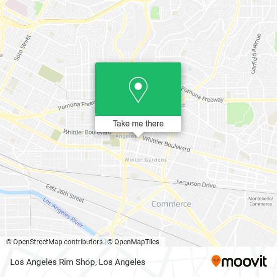 Los Angeles Rim Shop map