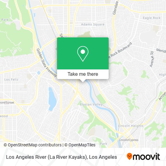 Mapa de Los Angeles River (La River Kayaks)