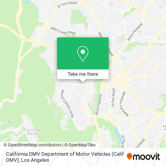 California DMV Department of Motor Vehicles (Calif DMV) map