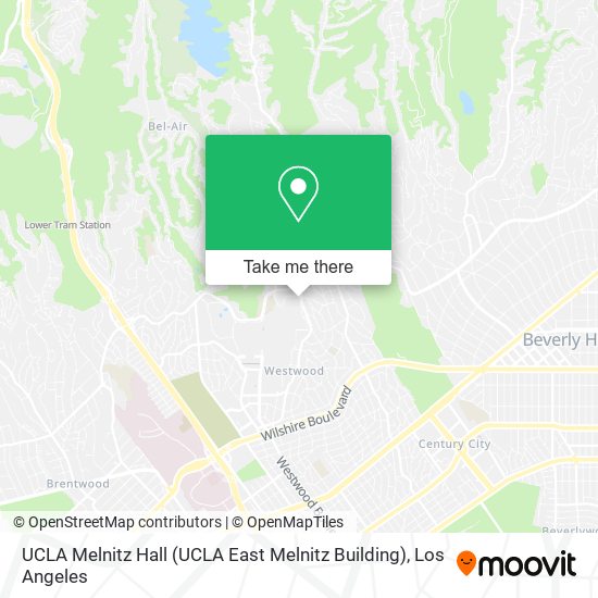Mapa de UCLA Melnitz Hall (UCLA East Melnitz Building)