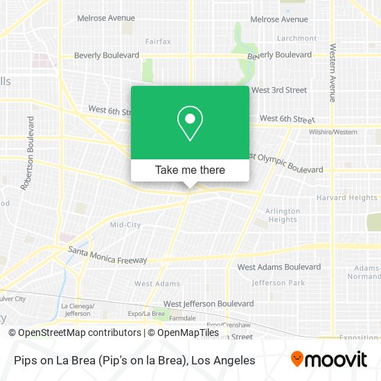 Pips on La Brea (Pip's on la Brea) map