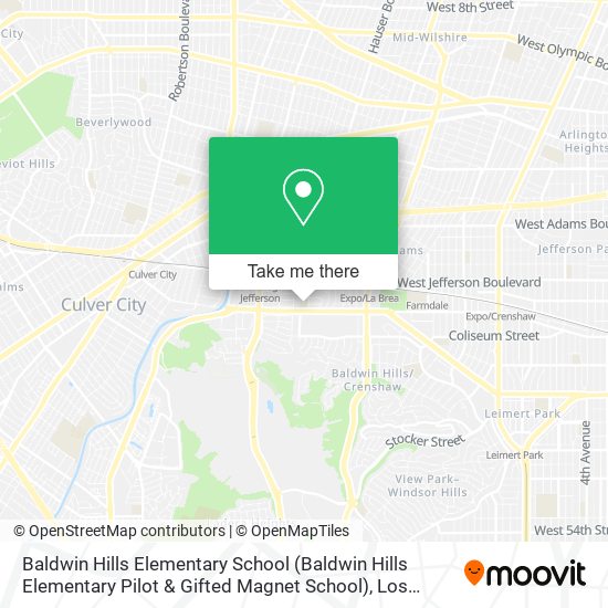 Mapa de Baldwin Hills Elementary School (Baldwin Hills Elementary Pilot & Gifted Magnet School)